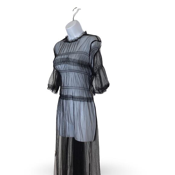 Tulle Shirred Maxi Dress - Picture 3 of 8